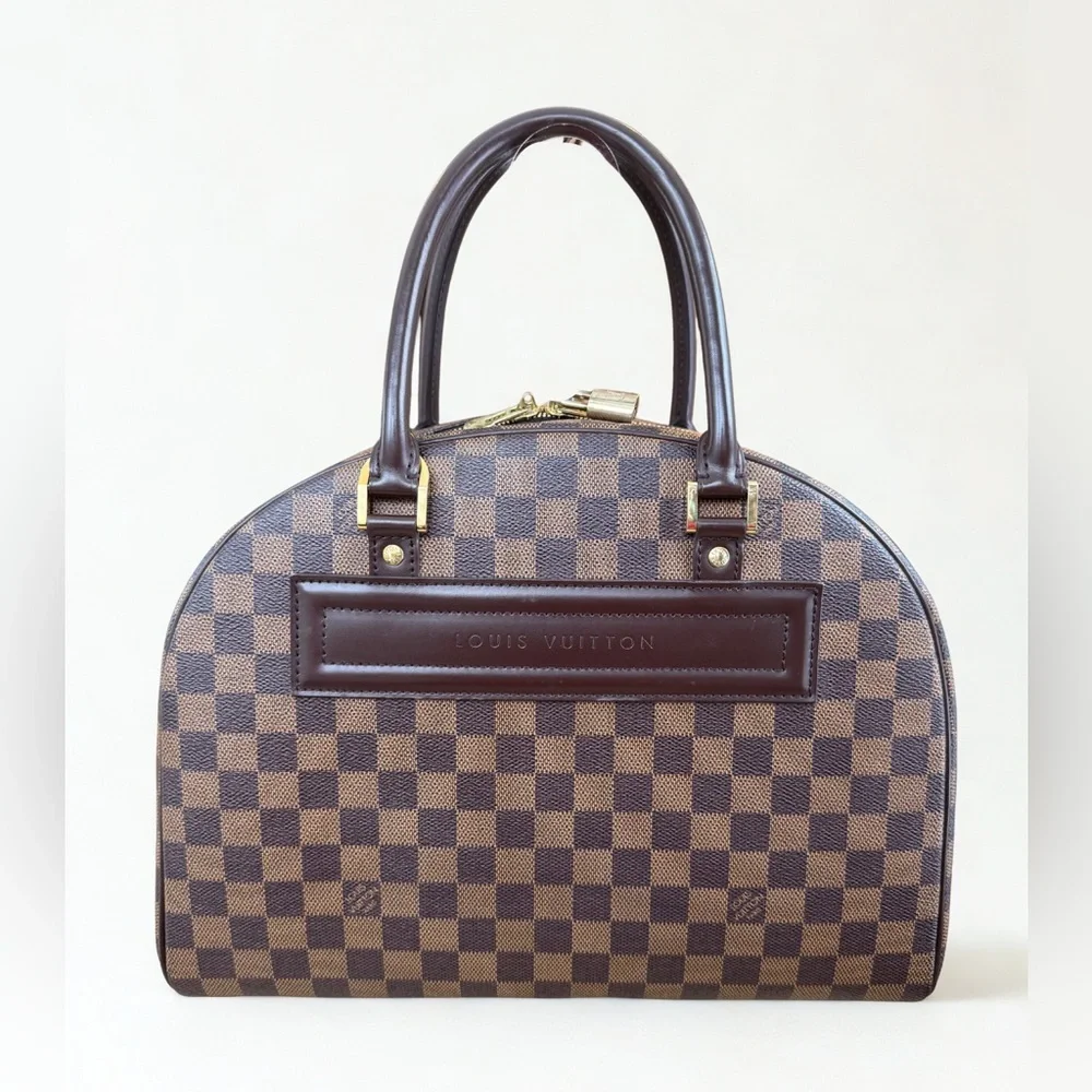 LOUIS VUITTON Authentic Nolita Ebene Boston Bag w/ LV dust bag & COA